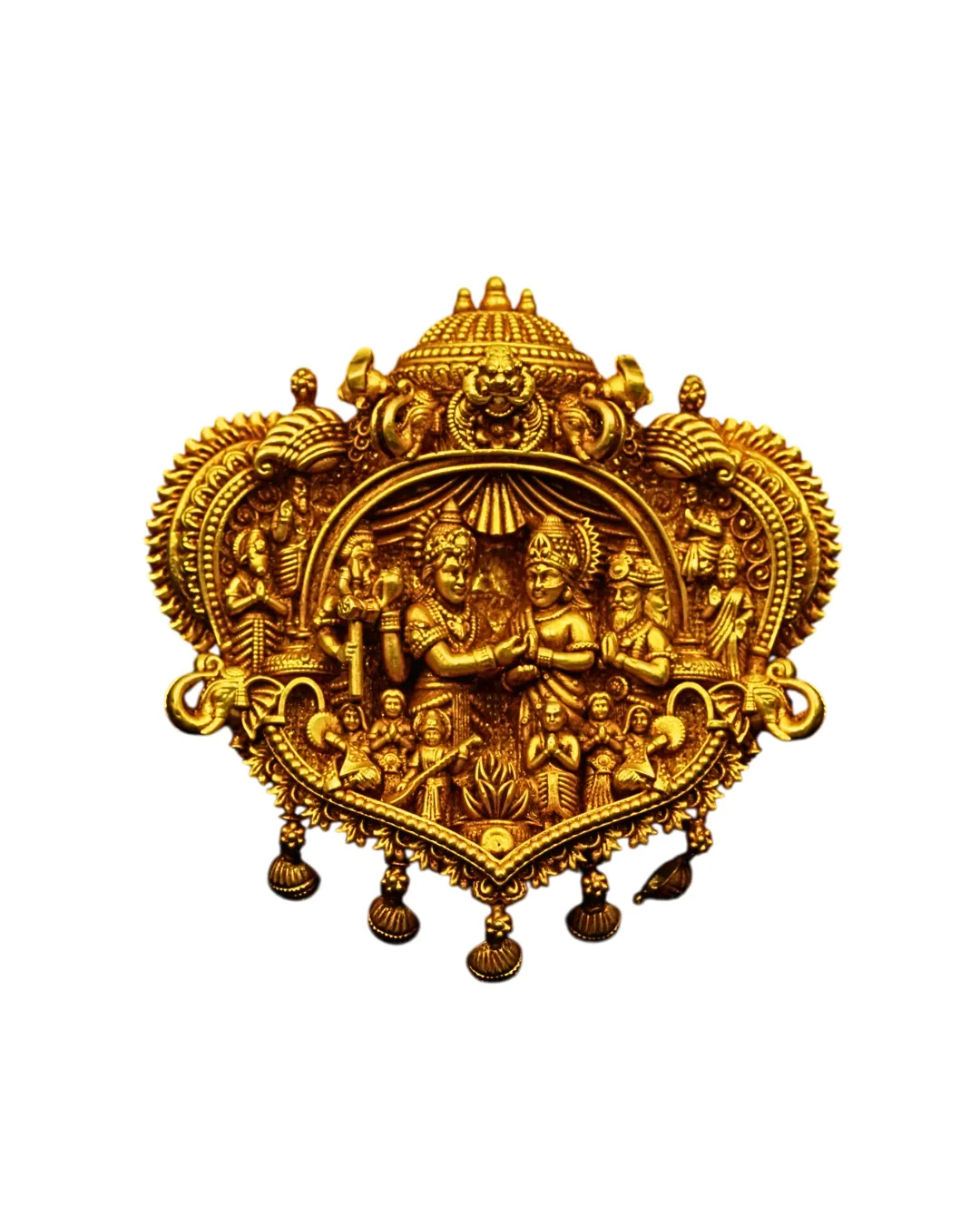 Antique Gold Nakshi Pendant (1)