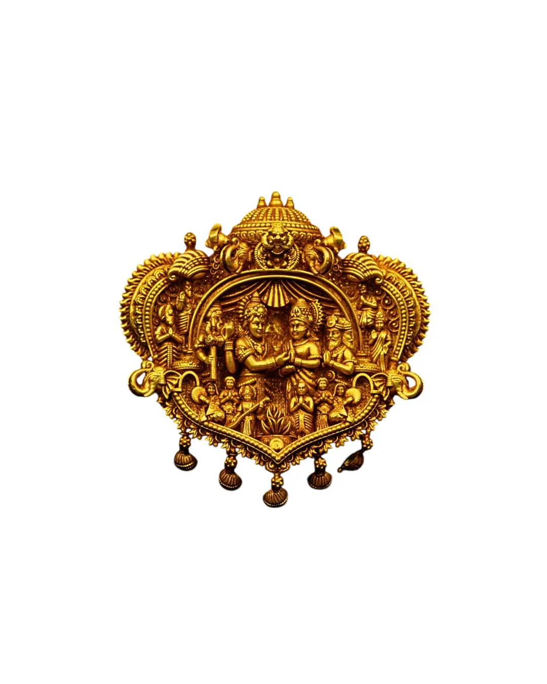 Antique Gold Nakshi Pendant (2)