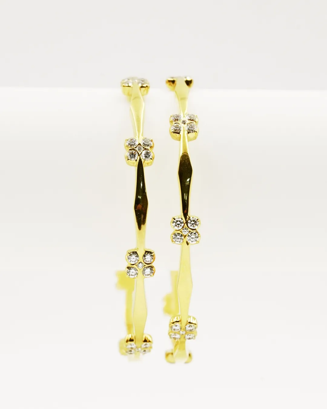 Diamond Floral Slim Bangle (4)