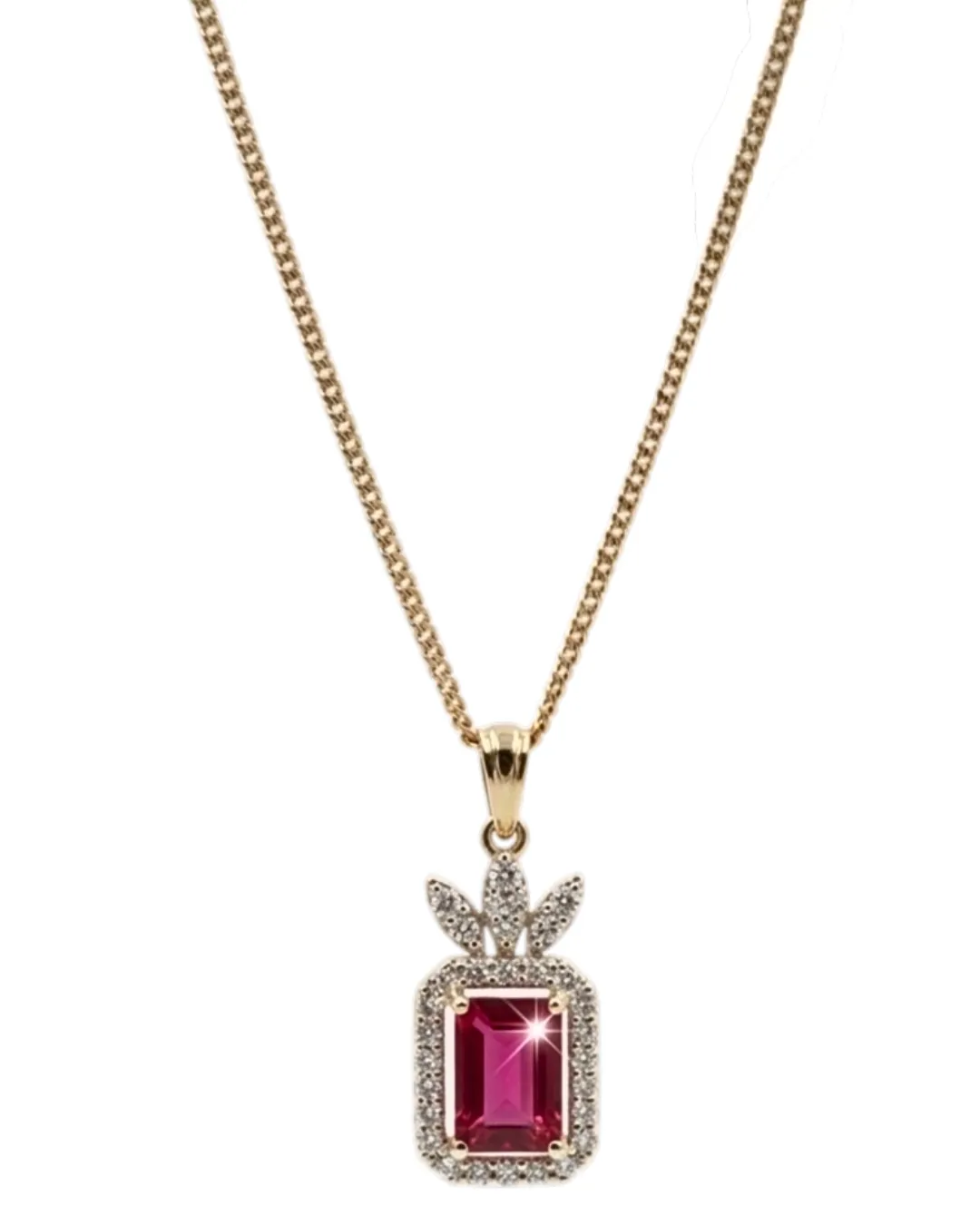 Ruby & Zircon Pendant Set (3)