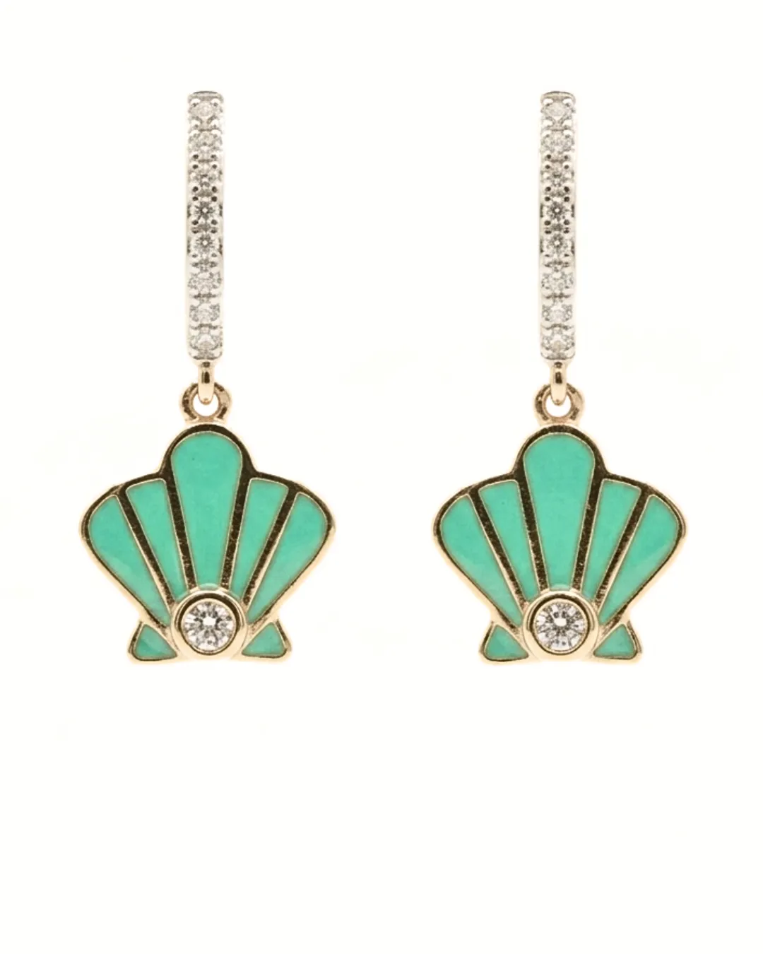 Sea Shell Diamond Pendant Set (1)