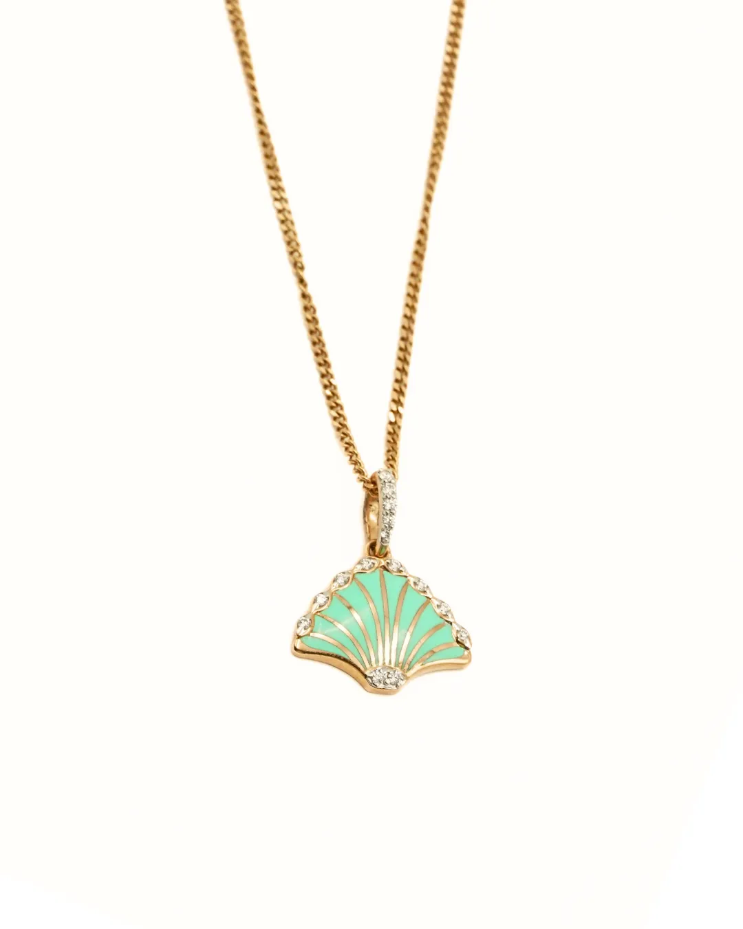 Sea Shell Diamond Pendant Set (3)