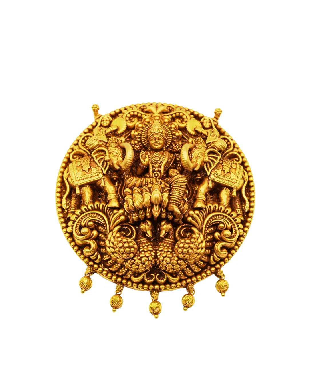 Temple Nakshi Gold Pendant (2)